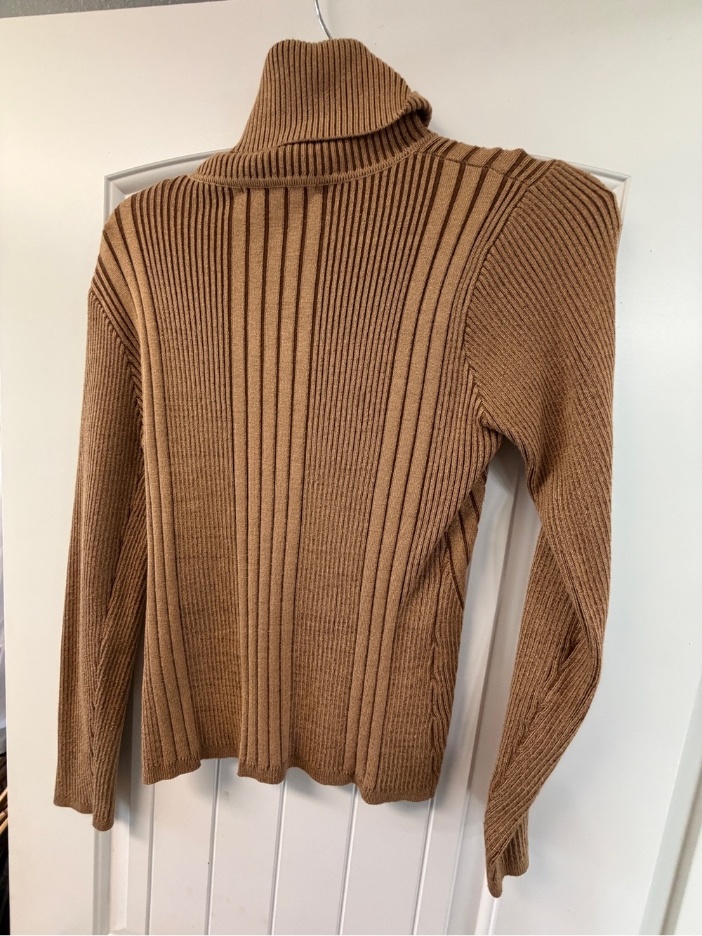 French Connection Ribbed Turtleneck Sweater - Camel Brown
